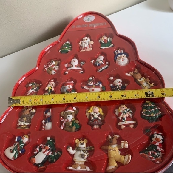 Vintage Mini Christmas Tree Ornaments Snowman Reindeer Penguin Santa Kmart 24PC - Picture 9 of 12